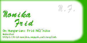 monika frid business card